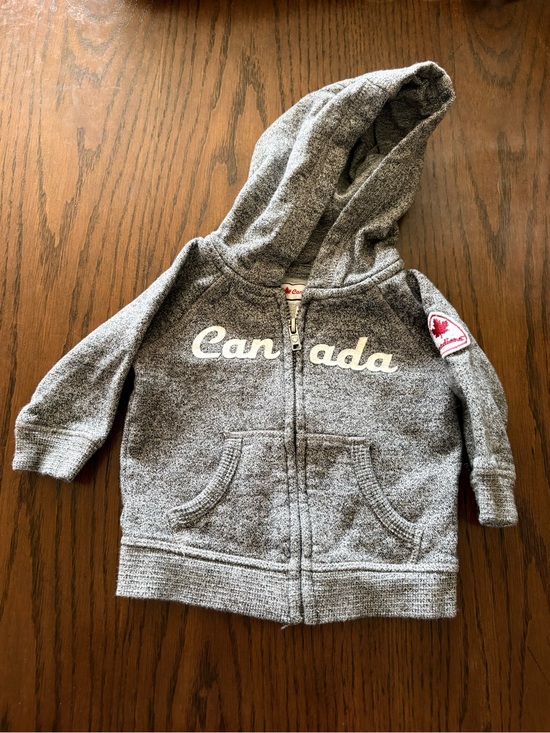 Canadiana Other - 💙 Kids' Gray 'Canada' Hooded Zip-Up Sweatshirt